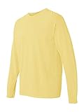 Comfort Colors Adult Long Sleeve Tee, Style 6014 (Medium, Butter)