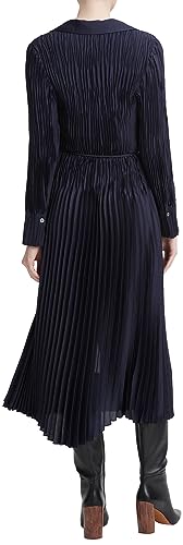 Vince Women's Pintuck Pleated Shirt Dress3