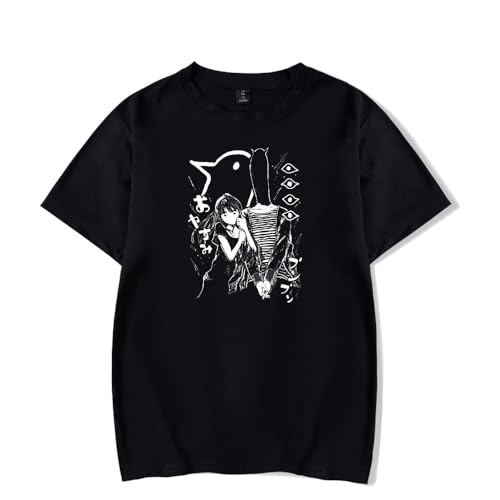 WBLXYMDP Omori Oyasumi Punpun Merch T-Shirt Summer Men/Women Streetwear Tshirt Shirt Short Sleeve (Black X-Large X-Large US Alpha Adult Unisex Regular Regular)