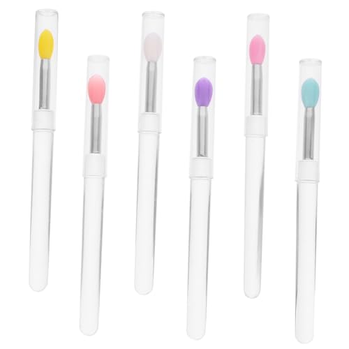 NULYLU 6Pcs Portable Lip Brush Multi Purpose Lip Makeup Applicators for Smooth Application Convenient Cosmetic Accessory for Travel