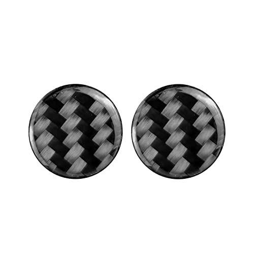 Yamuda Compatible With Car Audio Control Knob Trim Cover Sticker Carbon Fiber Interior Accessories For Lexus Is 2013 2014 2015 2016 2017 2018 2019 （2Pcs Black） #TOP1