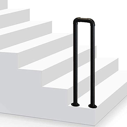 Rambarde en fer forgé pour escalier de jardin et perron de maison