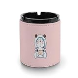 ドラえもん 灰皿 革製灰皿 丸い円筒形 アッシュトレイ 卓上 大容量 屋外 おしゃれ ステンレス おしゃれ 大容量 屋外 室内 防臭 車用 ブラック 洗いやすい インテリア コンパクト