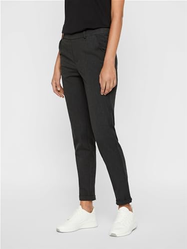 VERO MODA Damen Hose 10225280 Dark Grey Melange Xl-30