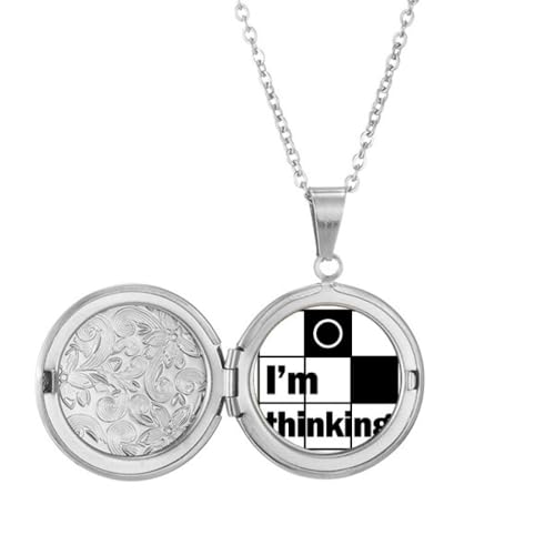 Collier médaillon avec citation gravée en acier inoxydable durable