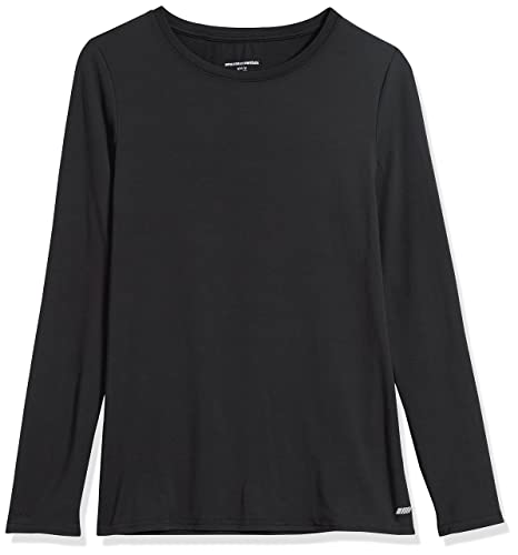 Amazon Essentials Women's Tech Stretch Long-Sleeve T-Shirt (Available In Plus Size), Black, Large #TOP6