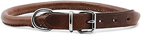 Ancol Timberwolf Leather Collar Sable Size 4, To Fit Neck 35-43 cm, Collar Width 1.9 cm