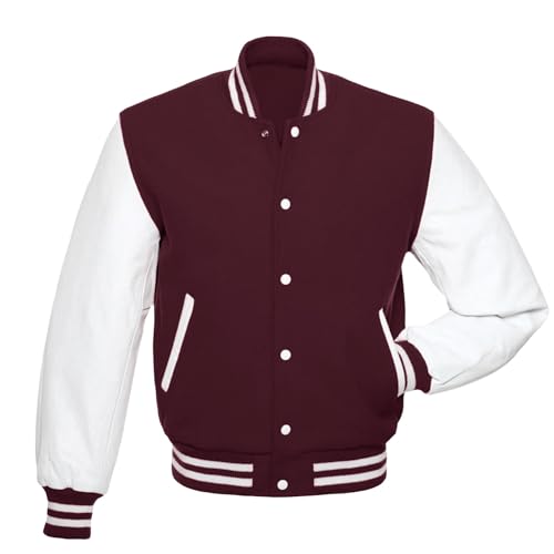 Vestes de baseball pour femme avec manches en cuir premium