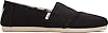 TOMS Womens Canvas Alpargata Slip-on Shoes Recycled Cotton Loafer Ballet Flat, Black White, 6 UK #2