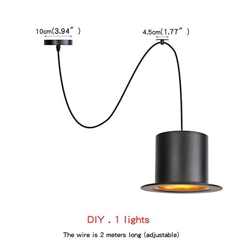 Lámpara de techo de bricolaje regulable para iluminar mesas largas de comedor 3