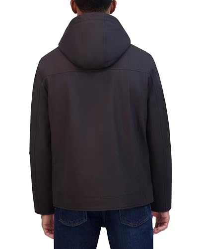 Image of Nautica Men's Sherpa Lined Softshell Jacket - Full Zip, Adjustable Hood, Wind Resistant