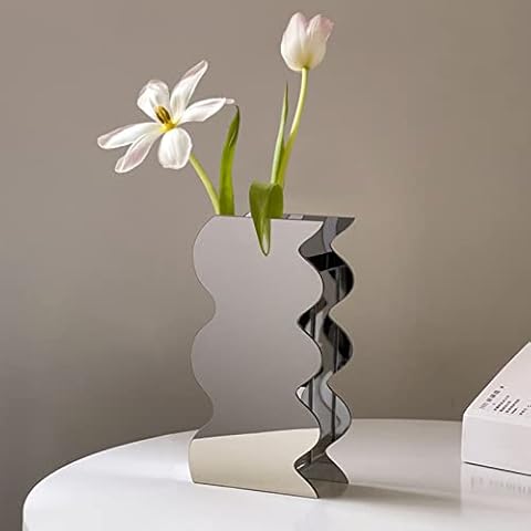 Acrylic Vase,Unique Vase Decor,Acrylic Vase for Home Office Centerpieces Wedding Holiday Party Gift Cover