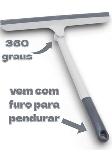 Mini rodo rodinho para limpar janela de vidro com giro de 360 graus, multiuso, rodinho limpeza de pi