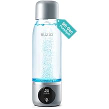 BUZIO Hydrogen Water Bottle, 4000+ PPB Concentration Alkaline Water Generator with Gen5 SPE/PEM Technology, Portable Athletic Performance Alkaline Hydration System Machine, Silver