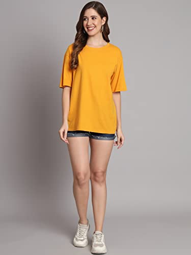 Image of FUNDAY FASHION Cotton Short Sleeve Oversized T-Shirt for Women (Pack of 2)