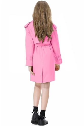 Image of Betusline Womens & Girls Waterproof Trench Coat Double Breasted Lapel Overcoat Outerwear, 3 Years - Women 2XL