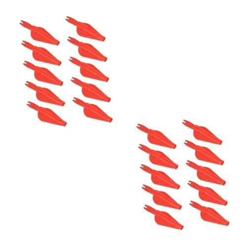 Toyvian 2sets Arrow Nocks with for DIY Hunting Accessories Durable Plastic Tails Archery Resistance Accuracy for Practice and Outdoor Use 10pcs*2