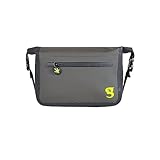 geckobrands Waterproof Tarpaulin Dry Bag Waist Pouch, Black/Neon Green