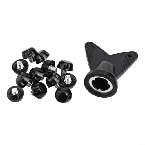 Soccer Cleat Studs 12pcs Detachable Spikes For Football Boots Anti-Slip Metal Tips Artificial Ground Stability 5mm Screw(7MM)