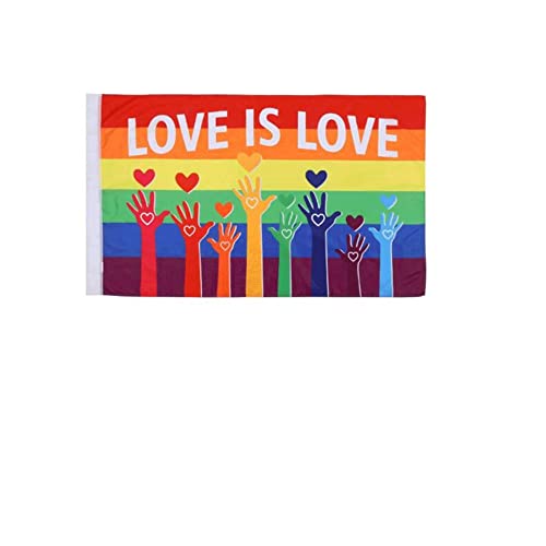 Stormflag Drapeau Gay Pride Batatadoce Love is Love 90 x 150 cm Cover