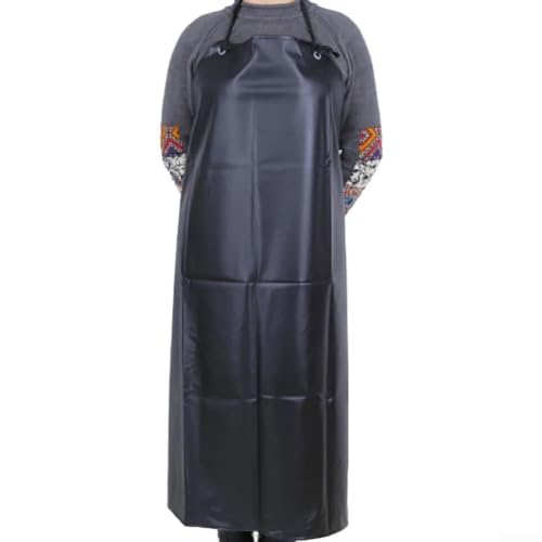 Delantal industrial impermeable, babero sin mangas de poliuretano resistente al aceite para procesamiento de alimentos y matadero, para ropa de trabajo protectora fácil de limpiar, 105 x 75 cm