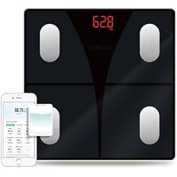 NUTRI FIT Scale for Body Weight & Fat Digital Bathroom Smart Scale Sync App | Scan Body Composition, Bluetooth Sync, Backlit Display, Max 400lb, 0.1lb Steps, Scale for BMI Muscle, Health Track, Baby Mode
