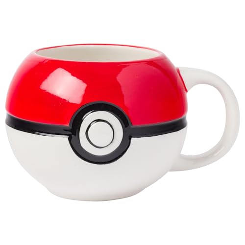Silver Buffalo Pokemon Pokeball 3D Ceramic Mug 20oz