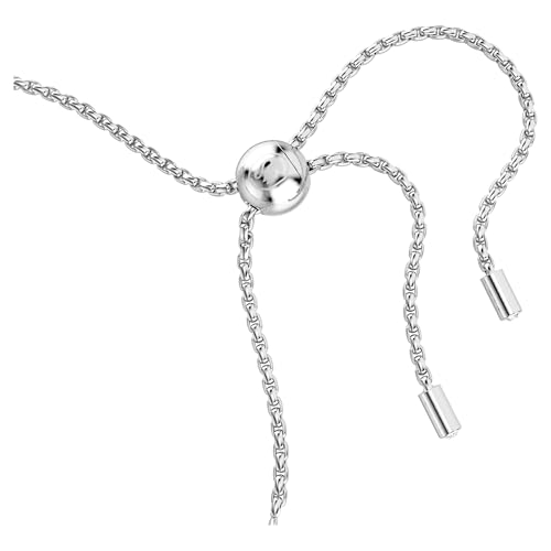 Swarovski Matrix Tennis Soft Bracelet, Round Cut Clear Crystals, Rhodium and Rose Gold-Tone Finishes3