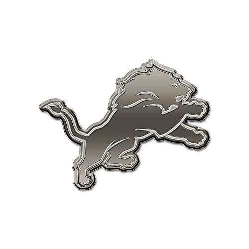 Rico Industries NFL Detroit Lions Antique Auto Emblem Antique Nickel Auto Emblem for Car/Truck/SUV
