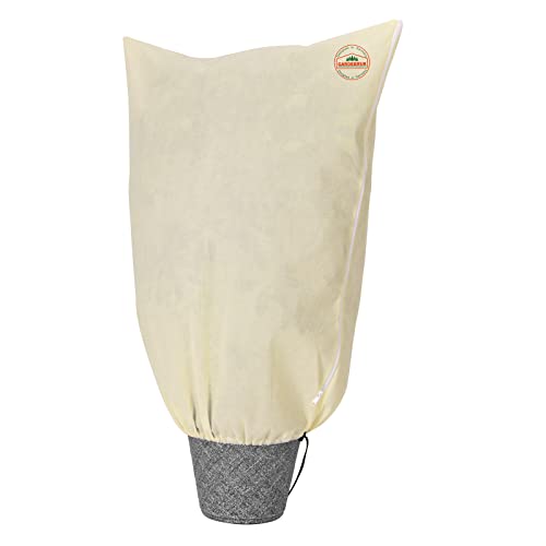 Gardebruk Housse de Protection pour Plantes 200x240cm 70g/m² Fermeture éclair Voile d'hivernage bâche de Protection Beige