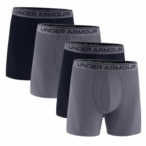 Image of Under Armour mens Multi-pack Performance Tech Boxerjock Brief, 6 inch Inseam, All-day Comfort & Soft
