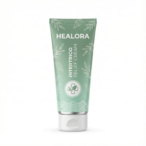 Healora Intertrigo Relief Cream - Skin Fold Treatment with Undecylenic Acid 10% & Zinc Oxide 15% - Under Breast Rash Groin Belly Fold Relief - Steroid-Free Dries to Powder Finish 1.7 oz