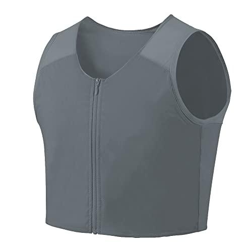 Idtswch Ceinture de poitrine pour femme Transgenre FTM Fermeture éclair soutien-gorge débardeur, gris, XXL Cover
