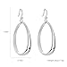 SA SILVERAGE Earrings for Women, 925 Sterling Silver Teardrop Earring Fashion Clip on Christmas Jewelry Dangly Statement Ear Rings Thanksgiving Gift