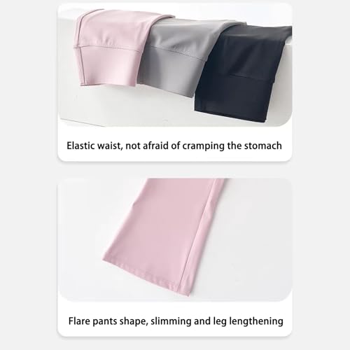 Kids Girls Flared Pants Skinny Casual Bootcut Pants Leggings High Waisted Wide Leg Bell Bottoms Solid Color Sweatpants4