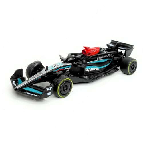 Image of 1:36 Scale Diecast F1 Racing Car with Pull Back Action, Metal Body Toy Model, Compatible with Mercedes-AMG F1 W15#63 2024 Design, Formula Racing Car for Kids