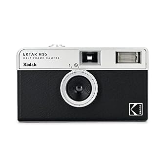 Kodak EKTAR H35 Half Frame Film Camera, 35mm, Reusable, Focus-Free, Lightweight, Easy-to-Use (Black) (Film & AAA Battery are not Included)
