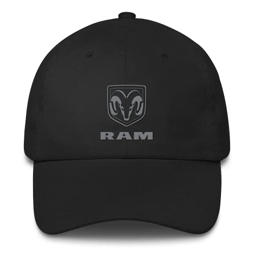 fitted hat dodge ram - RAM Trucks Logo Embroidered Hat (Black)