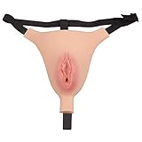 SQYROY Silicone Panty for Men's Crossdresser Transgender Hiding Gaff Thong Can Insert sissy panties,Pluggable hairless,One Size