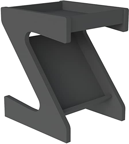 Seconique Gris Mesa Auxiliar Naples Z, Madera de ingeniería, W 450mm x D 400mm x H 555mm Cover