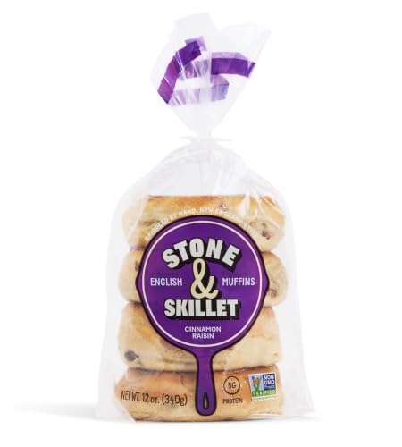 Stone & Skillet Cinnamon Raisin English Muffins 4 Count 12 OZ