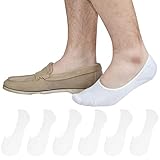 JORMATT 6 Pairs Mens Truly No Show Socks with Non Slip Grips Women Loafers Sneaker Boat Low Cut Shoes Cotton Socks,Men Shoes size 10-14