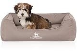 Knuffelwuff Orthopädisches Wasserabweisendes Hundebett Leon aus Velours mit Handwebcharakter Knuffelwuff Orthopädisches Wasserabweisendes Hundebett Leon aus Velours mit Handwebcharakter