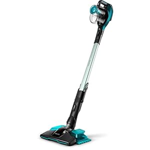 Philips Speedpro Aqua Snoerloze Steelstofzuiger – Stofzuiger, Dweil en Kruimelzuiger – Accuduur tot 50 Minuten – met Hygiënische Geïntegreerde Mop en 180°-Mondstuk (FC6729/01)