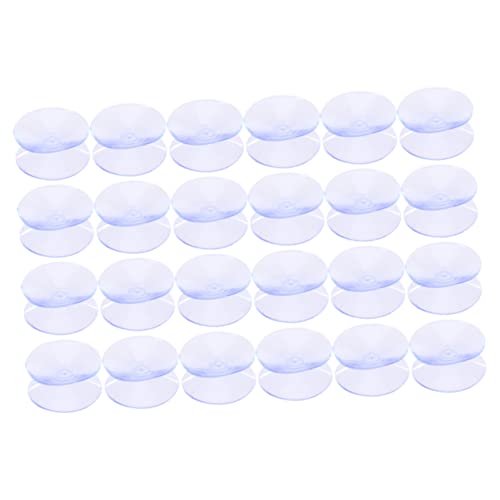 Vaguelly 24pcs Suction Cup Bumper Silicone Suction Pads for Glass Tables Double-Sided Suction Cup Pads No Tool Required Anti-Slip Pad for Furniture