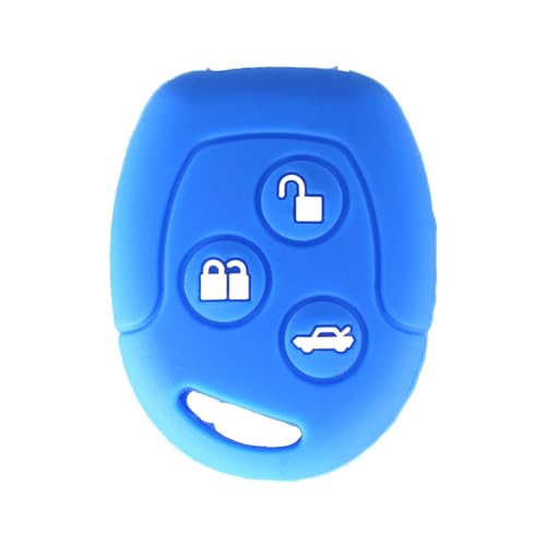 Etui clés télécommande Ford en silicone à 3 boutons pour Focus et Fiesta