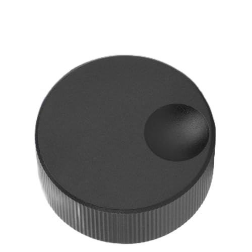 Volume Control Knob, Black Frosted Solid Aluminum Knob with Wrench for 6mm Potentiometer 32x13mm