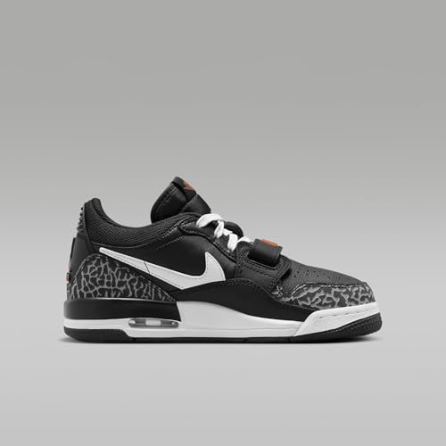Air Jordan Legacy 312 Low Big Kids' Shoes (CD9054-018, Black/Wolf Grey/Safety Orange/White) Size 5.53