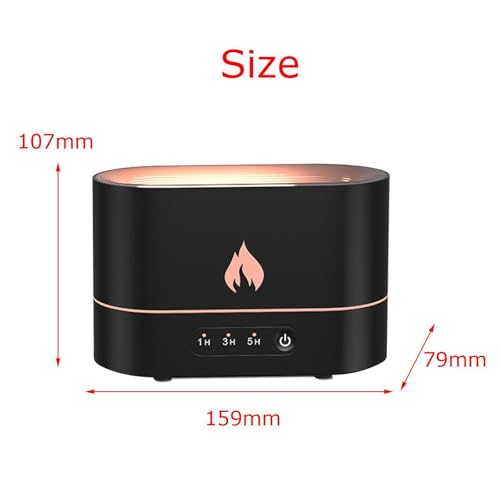 Humidificateur d'air et diffuseur d'arôme noir 159x79x107mm - 8