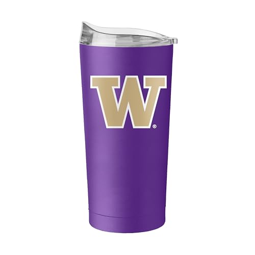 Image of Logo Brands 20 oz Powder Coat Tumbler- Insulated Tumbler with Lid for Water, Iced Tea or Coffee, Smoothie and More